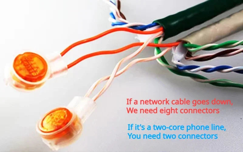 50Pcs K1 K2 K3 Connector UY1 UY2 UR Wire Connector, Waterproof RJ45 RJ11 Telephone UY Splice Connector Network Cable Terminals