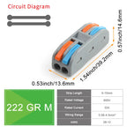 10/50Pcs Mini Fast Wiring Cable Connectors Lever 28-12 AWG Universal Lever Wire Nut Electrical Connectors Push-in Home Terminal