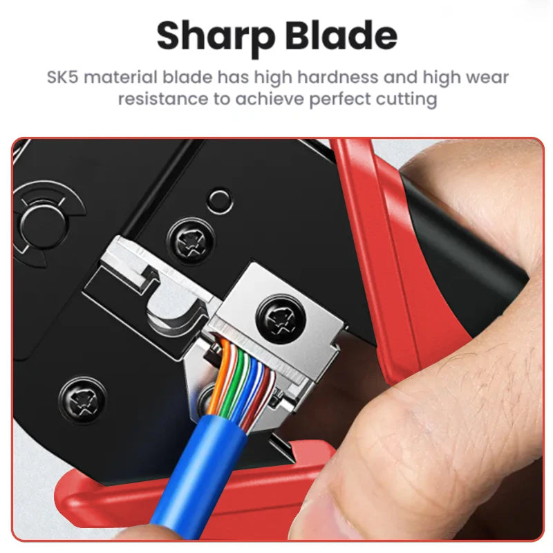 RJ45 Crimping Tool Ethernet Network LAN Cable Crimper Cutter Stripper Plier 8P RJ45 6P RJ12 RJ11 for Modular Connector