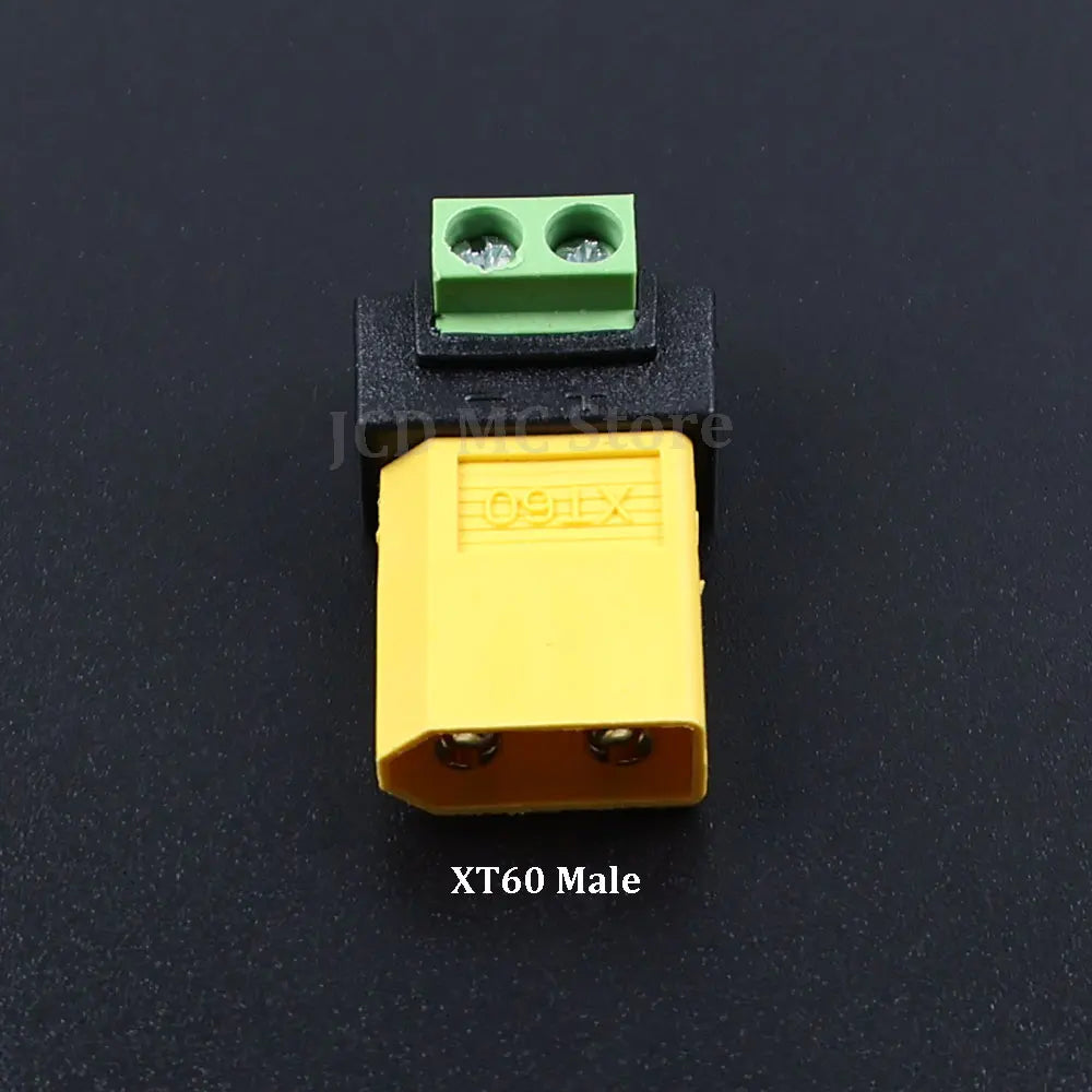 1PC XT60 Male/Female To 2Pin Solderless Power Plugs for Solar Panels Drone XT60 Connectors Screw Terminal Adapter