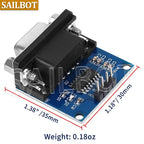 1/5/10PCS MAX3232 RS232 to TTL Serial Port Converter Module Female DB9 Connector MAX232 Flashing Board