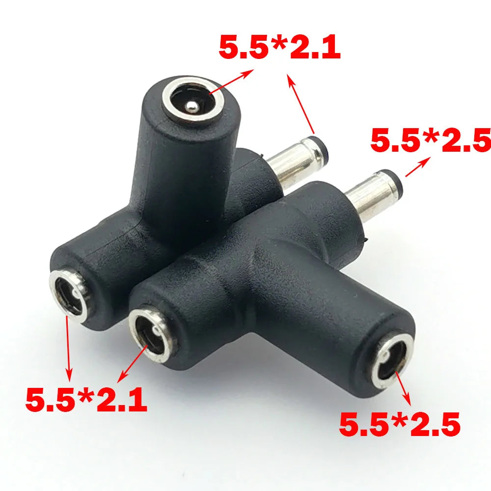 5.5 X 2.1 mm Female to 5.5 X 2.1 mm Male Female DC Power Connector Adapter Laptop 5.5*2.5 Female to Male 5.5*2.5