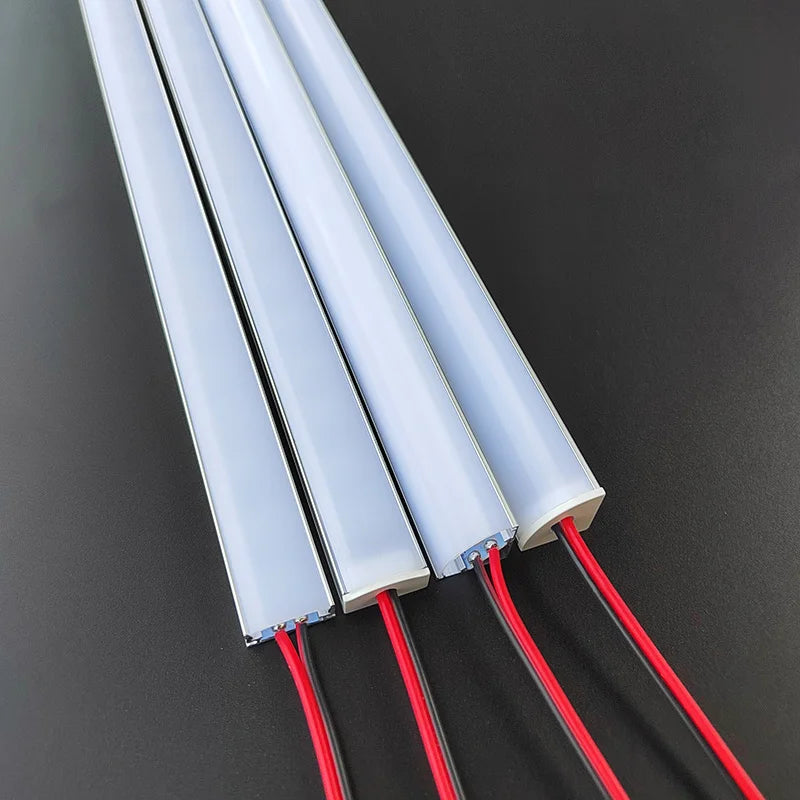 20 Inch 36 LEDs Red Green Blue LED Light Bar DC12V U/V-Shaped Flat Aluminum Channel Rigid Strip for Indoor Lighting