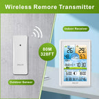 Baldr Wireless Digital Color Display Weather Station Clock Barometer Thermometer Hygrometer Trend Forecast Outdoor Sensor