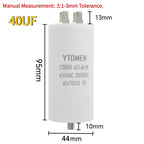 CBB60 Capacitor 4-60μF 450V AC Motor Run Capacitor with Screw for Air Conditioner/Refrigerator/Water Pump 50/60Hz