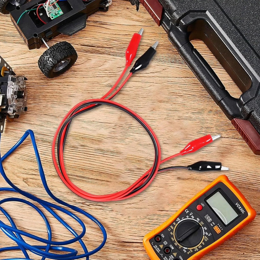 20-1Set Dual Alligator Clip Cables Connecting Cables Test Cable Lead Jumper Wire Male Female Crocodile Clip Power Supply Adapter