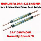 2/10PCS DRR-129 High Power Voltage Reed Switches 3A 100W 400V Normally Open N/O 5*50MM Magnetic Contact Switch Induction Sensor
