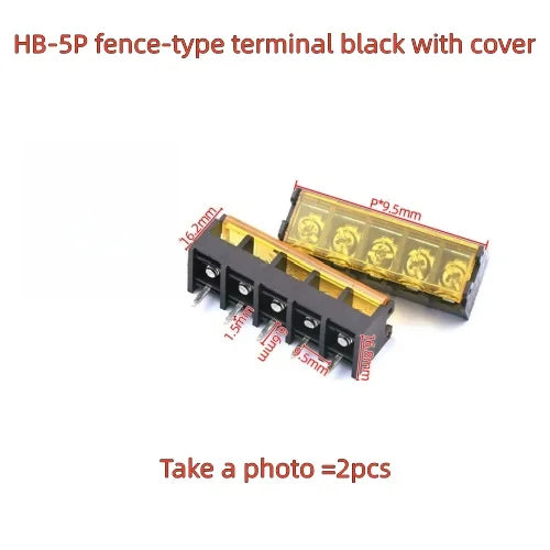 2pcs HB9500-2P 3P 4P 5P 6P 7P 8P 9P 10Pin PCB Screw Terminal Block Connector HB-9500 300V 30A Lid Barrier Terminal 9.5MM Pitch
