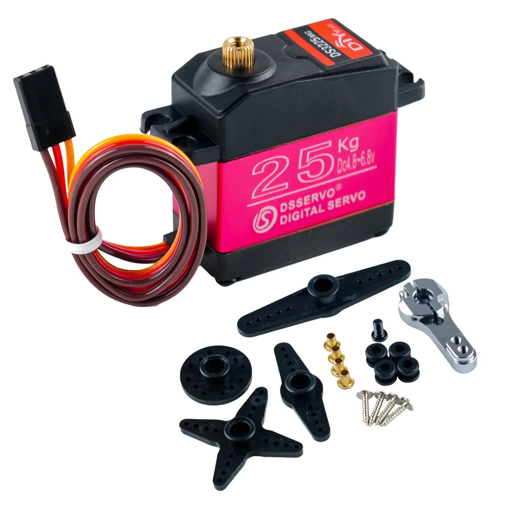 25KG Digital Servo Full Metal Gear IP66 Waterproof for 1:8 1:10 1:12 RC Car Crawler Robot 180/270 Degree High Precision