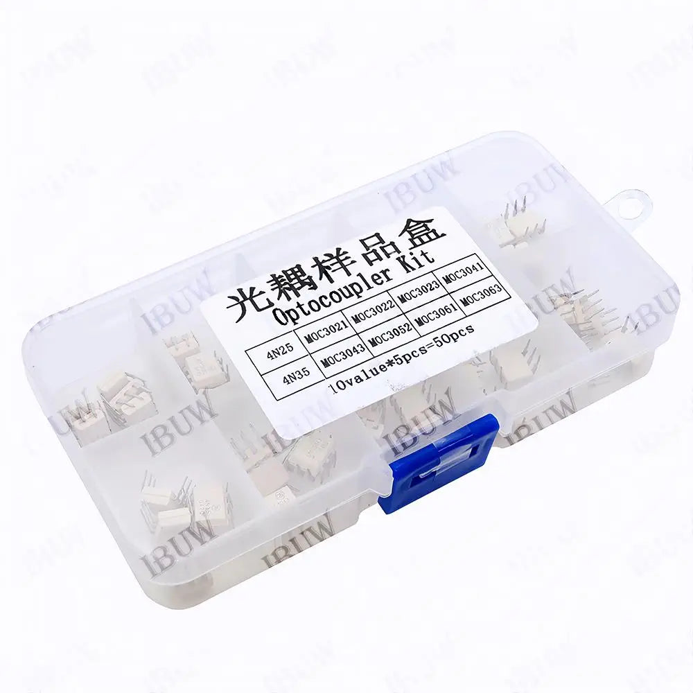 10Values Optocoupler kit 4N25 4N35 MOC3021 MOC3022 MOC3052 MOC3061 MOC363 Each 5pcs MOC3023 MOC3041 MOC3043 MOC3052