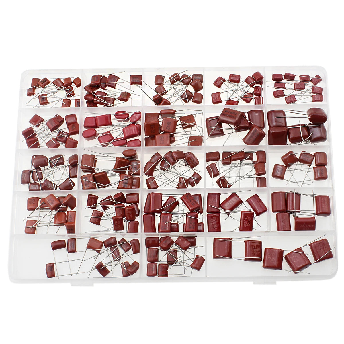 200PCS CBB Capacitor 23 Values 10nF-1000nF 330nF 560nF Metallized Polypropylene Film Capacitors DC 103J 334J 105J Assortment Kit