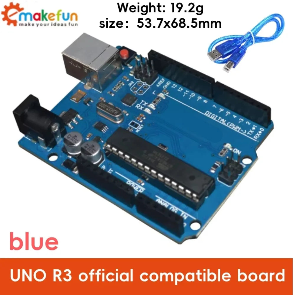 For the Improved Version of the Arduino Uno R3 Development Board, the ATmega328P Microcontroller Module Serves as the Main Contr