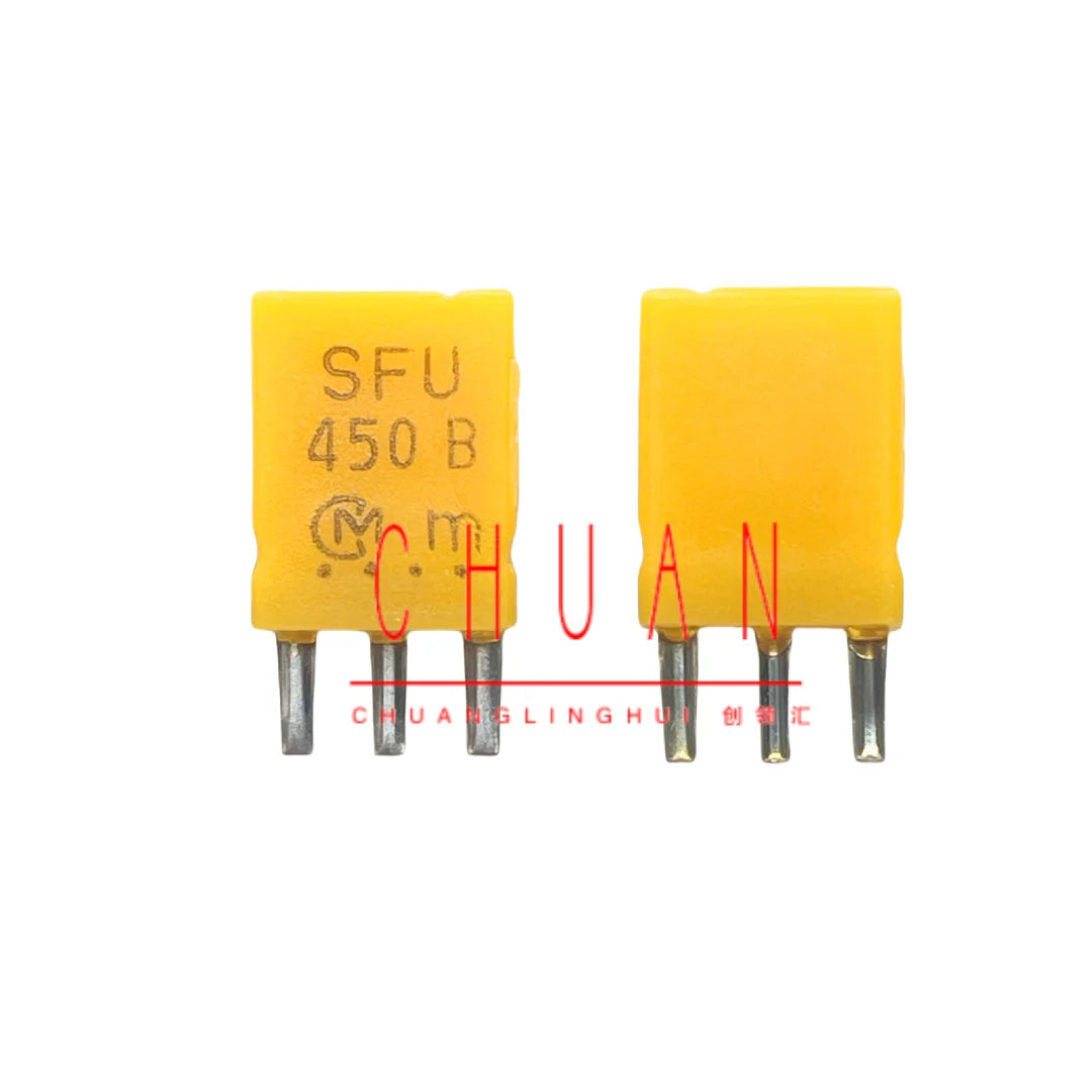 50pcs/ 450K imported ceramic filter SFU450B 450KHZ in-line 3-pin remote control crystal 450B