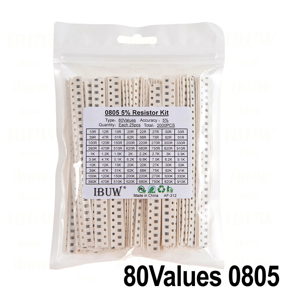 660pcs 200pcs 720pcs 4000pcs 0402 0603 0805 1206 1210 2512 smd resistor kit igmopnrq assorted kit 10k 100k 1k 1r 100r 220r 1% 5%
