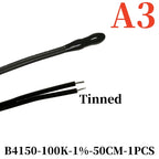 New Energy Vehicle Lithium Battery Temperature Sensor NTC Thermistor 10/100K Water Drop Temperature Probe B3435/4150 50CM 1M