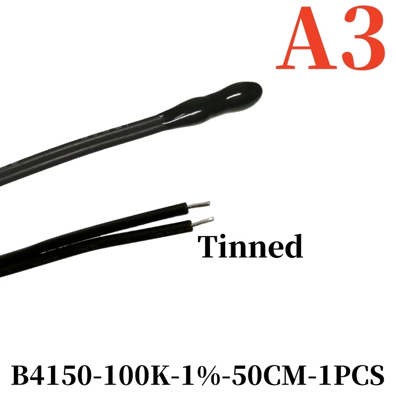 New Energy Vehicle Lithium Battery Temperature Sensor NTC Thermistor 10/100K Water Drop Temperature Probe B3435/4150 50CM 1M