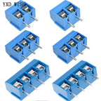 100pcs KF301 2P 3P 4P 5mm Screw Wire Terminal Block KF301-2P KF301-3/4P Pitch 5.0mm Straight Pin Spliceable PCB Cable Connector