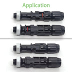 Solar Panel Mount Connector with Dust Cap M12 Thread Male Female PV Bulkhead Adapter Coupler for Inverter Combiner Box Install