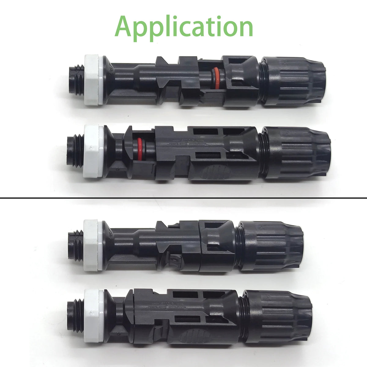 Solar Panel Mount Connector with Dust Cap M12 Thread Male Female PV Bulkhead Adapter Coupler for Inverter Combiner Box Install