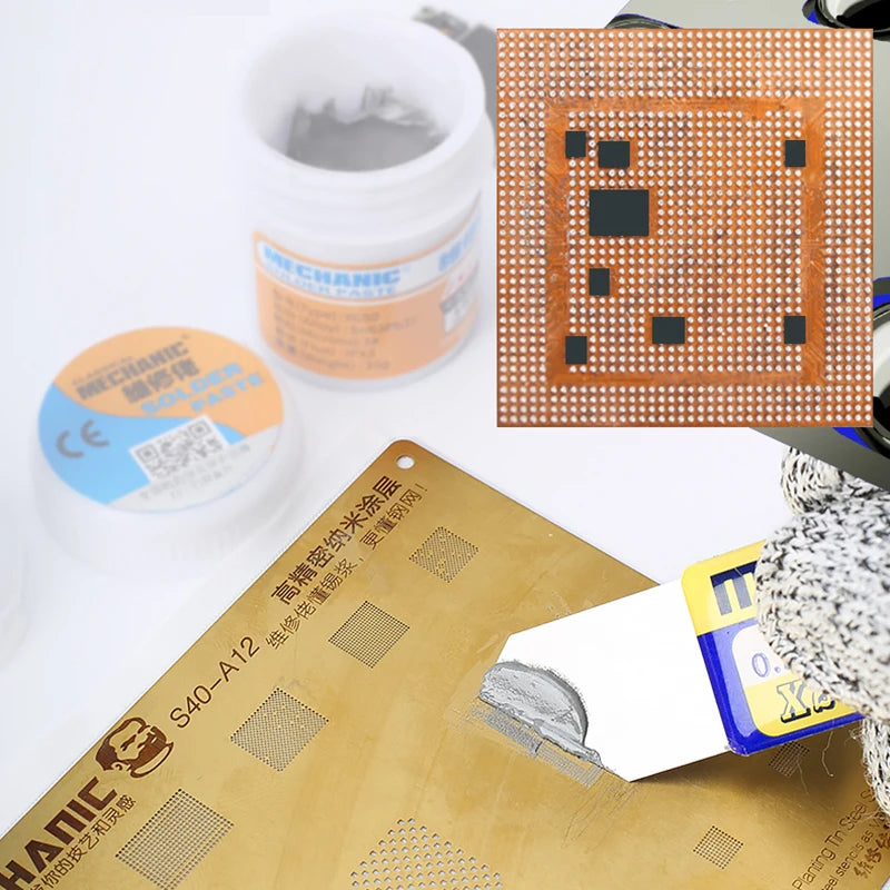 MECHANIC 183℃ Solder Tin Paste Sn63/Pb37 BGA Reballing Welding Flux Soldering Cream for Mobile Phone IC CPU SMD PCB Rework Tools