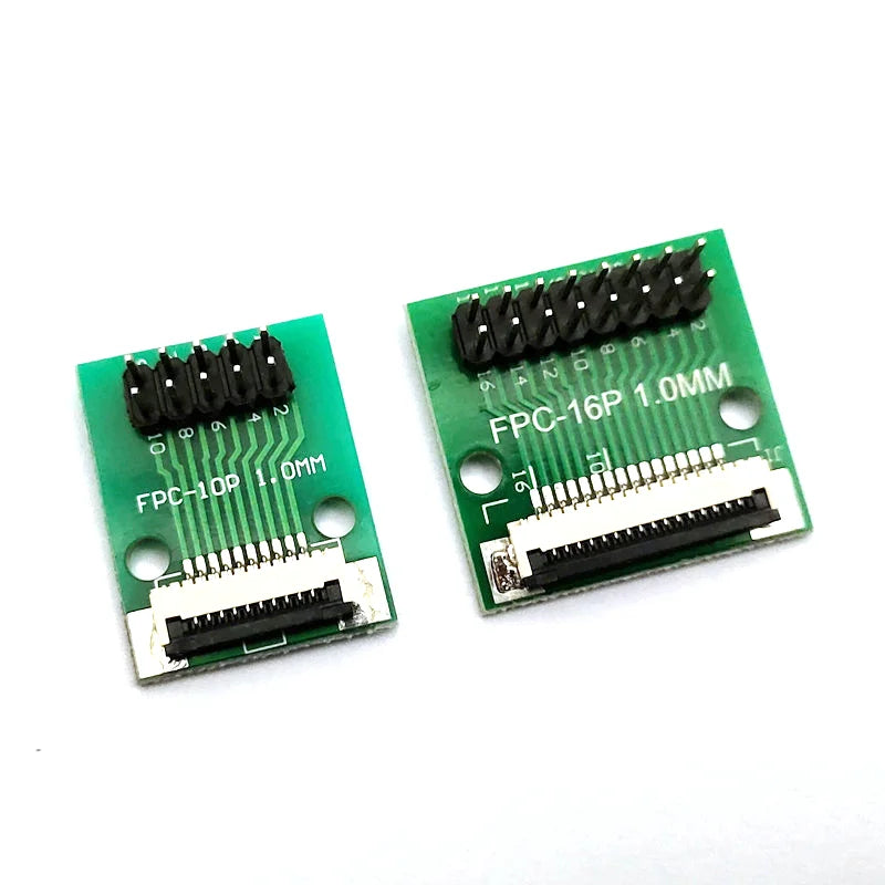 1Pcs 1.0mm to 2.54mm FPC/FFC Adapter Board - Multi-Pin (4-30P) Breakout Board with Straight/Curved Header