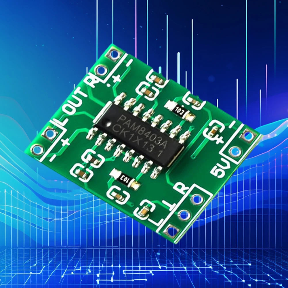 10-1pcs 2.5V-5.5V Mini PAM8403 Power Amplifier Board 2 Channels 3W Class D USB Audio Speaker Sound Amplifier Board For Arduino