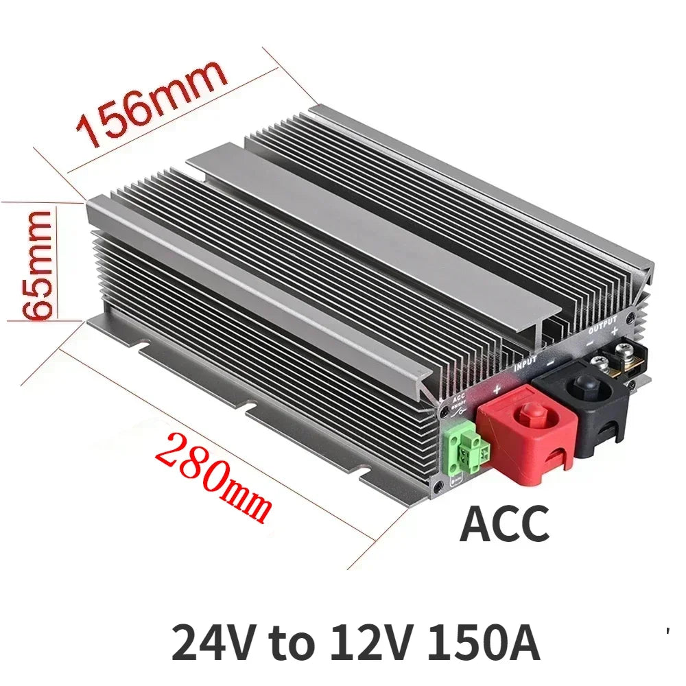 24 Volt to 12 Volt 24V to 12V 85A-300A Step Down Converter Voltage Regulator DC/DC Buck Transformer Power Supply CE Waterproof