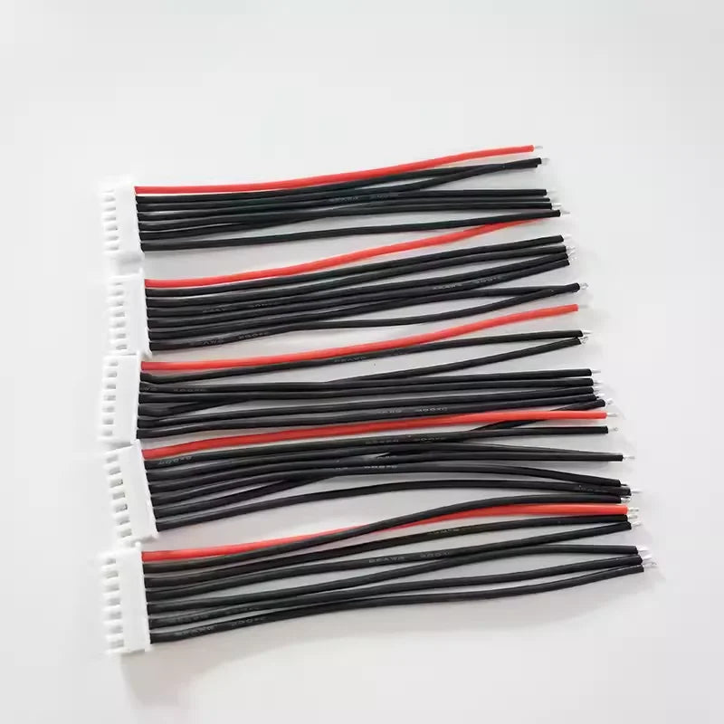 10pcs Lipo Battery Balance Charger Single Head Silicon 22AWG Cable 1S-8S  IMAX B6 Connector Plug 10-50cm Wire