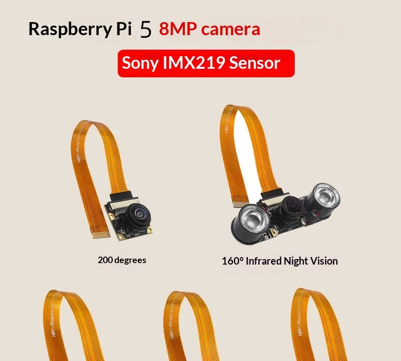 Raspberry Pi 5 8MP IR Night Vision Camera Module IMX219 CSI