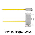 24V to 12V 2A-5A Power Buck Converter Voltage Transformer Waterproof Regulator Reducer Module Power Supply DC Buck Converter