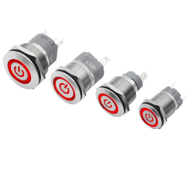 High current metal button 16/22mm high-power waterproof self resetting self-locking steel switch 20A 15A 10A push button