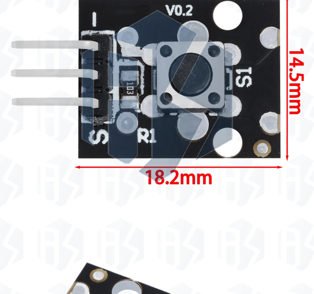 KY-004 3Pin Tactile Switch Module 6x6x5mm, Push Button for Arduino DIY Mini Projects