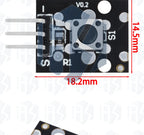 KY-004 3Pin Tactile Switch Module 6x6x5mm, Push Button for Arduino DIY Mini Projects