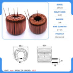47mm Double Ring 1mH 2mH 3mH 220uH Charging Pile Inductor LCL Filter Inductor PFC
