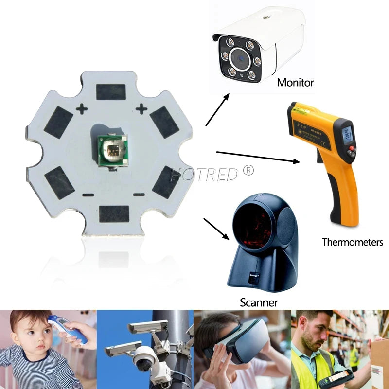 High Power LED Chip IR 730Nm 850Nm 940nm 3W 3535 LED Beads Emitter Light Infrared Radiation Bulb Laser Flashlight Night Vision C
