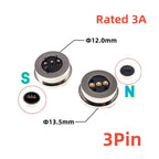 1/3/5 Pair Circular Shape Magnetic Pogo Pin Connector 1 2 3 4 5 Pole Male Female Probe DC Power Charging Round Profile