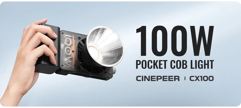 ZHIYUN Official CINEPEER CX100 100W Pocket Video Light Handheld LED COB Light Photography Fill Light For Live Streaming Outdoors