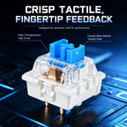 Three Pin Tactile Keyboard Switch Sturdy Plastic Key Clicker Key Replacement Parts for Mechanical Keyboard Servicing Accessories