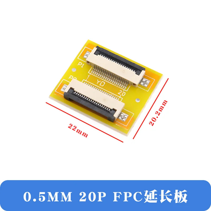 2Pcs FFC/FPC Flexible Cable Extension Board Adapter 0.5MM Pitch 4P/8/10/12/14/16/20/24/30/40/50/60/64Pin