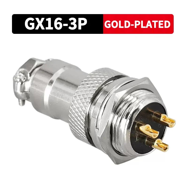 GX16 Gold Plated Aviation Male Plug / Female Socket Industrial Welding Connectors 2PIN 3PIN 4PIN 5PIN 6PIN 7PIN 8PIN 9PIN 10PIN