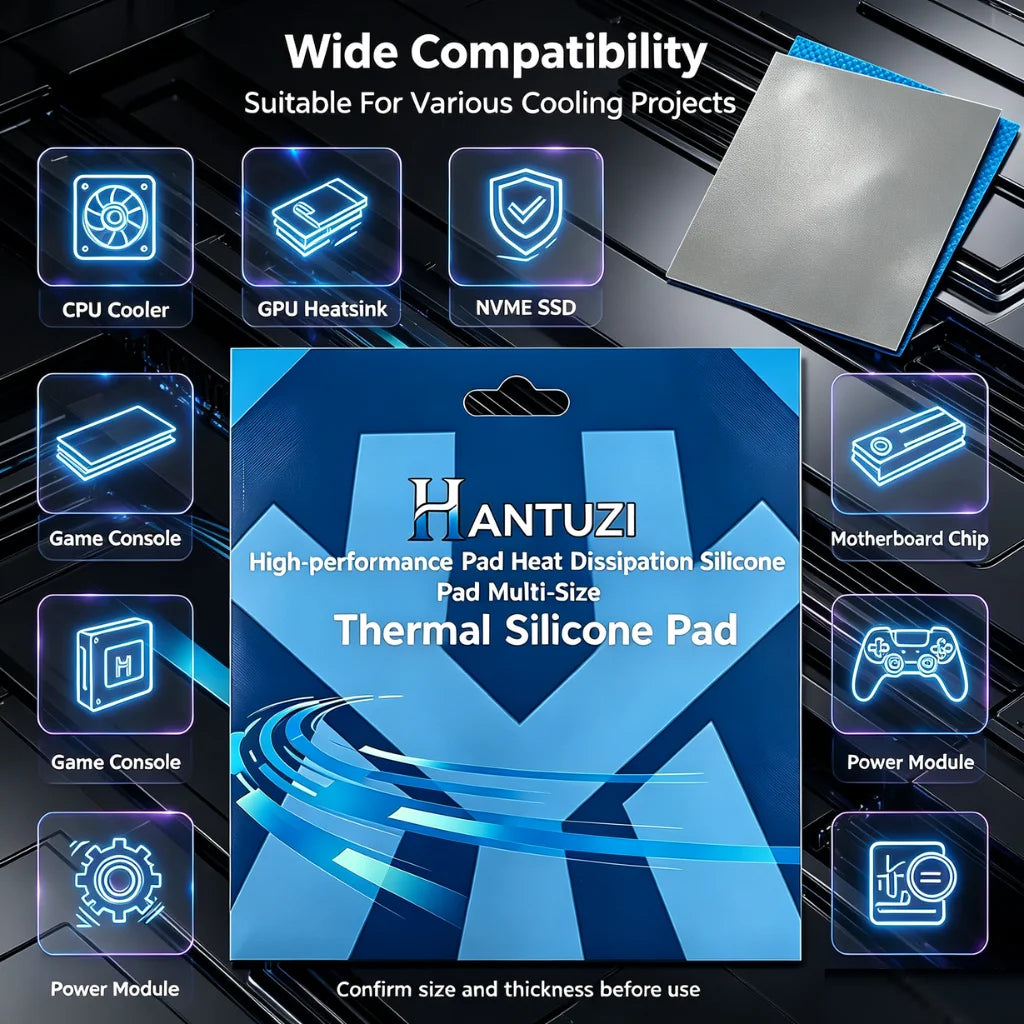 Thermalt VIDA 21W/mk 0.5/1.0/1.5mm GPU CPU Heatsink Cooling Conductive Silicone Pad High Quality Original Authentic Thermal Pad