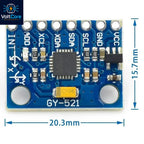 GY-521 MPU-6050 MPU6050 3 Axis Analog Gyroscope Sensors + Accelerometer Module IIC For Arduino Quadcopter Drone 3-5V DC