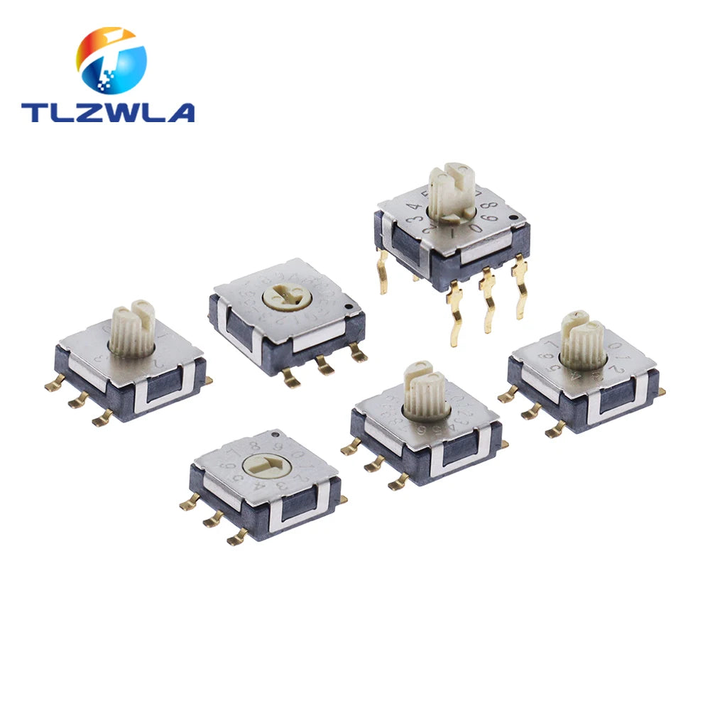 Rotary Code Switch SMD Band Switch RST-10RM-PT Digital Dip Switch 10 position 0-9 coding RST-16RM-G3