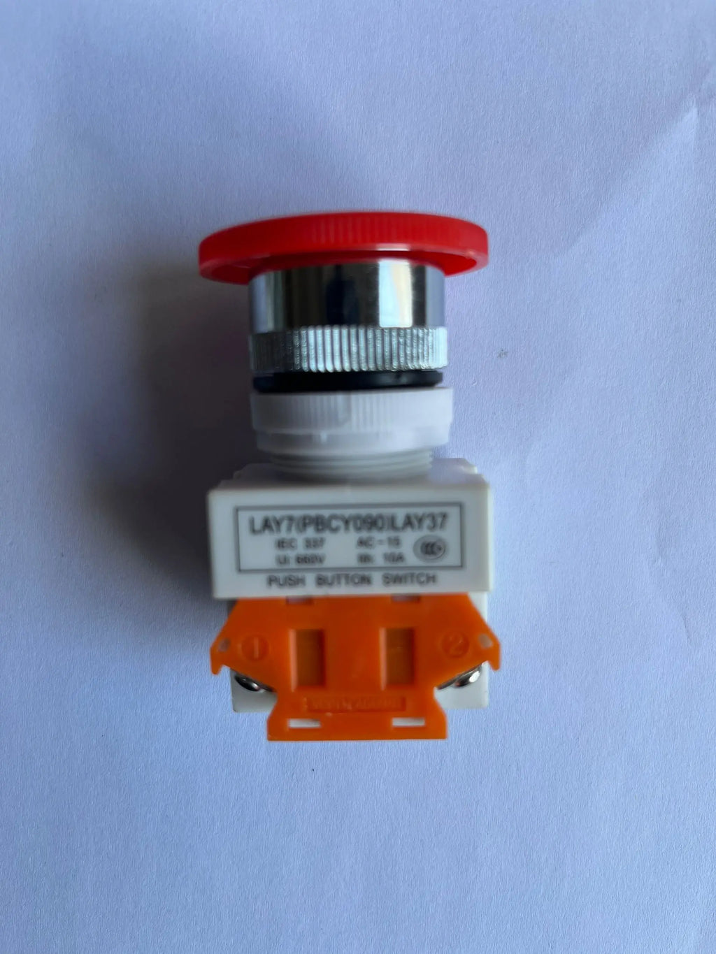 22mm Red Mushroom Head Emergency Stop Push Button Switch LAY37-11ZS/LAY37-11ZSD AC 660V 10A Elevator Fire Brake Button Switch
