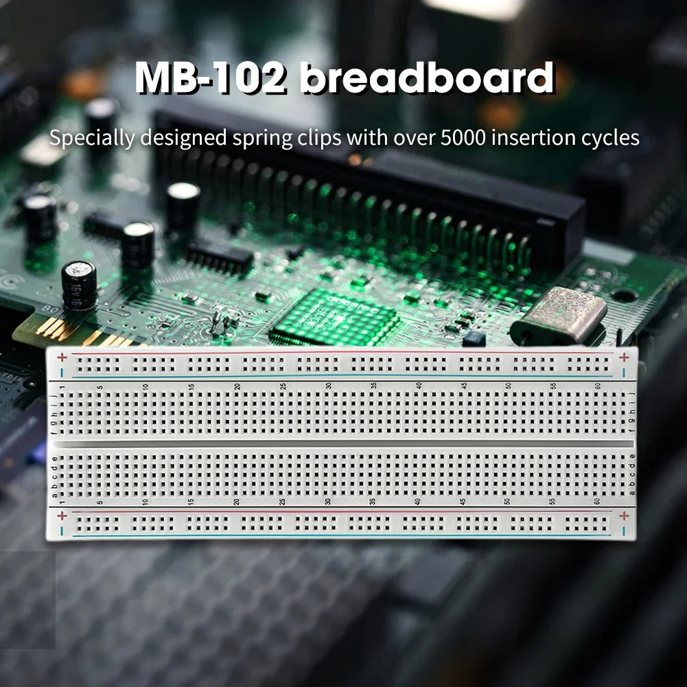 1-20pcs Breadboard 830 Point PCB Board MB-102 MB102 Test Develop Nodemcu Raspberri PI 2 lcd High Frequency 40pin Dupont Line