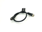 MINI DIN 6 Pin to GX12 4 Pin Straight Male Injection Cable, 22AWG PVC, 30cm, Black