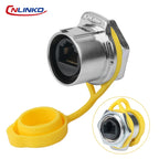 CNLINKO M24 Waterproof IP68 Circular RJ45 Connector 8P8C Cat6 Male/Female Panel Mount for Industrial Automation Marine & Outdoor