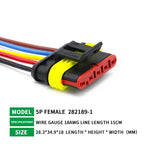 5/20/100 Sets 1/2/3/4/5/6 Pin Way Waterproof Electrical Wire Connector Plug 1.5mm Terminals 2Pin HID Plug Auto Xenon Lamp Plug