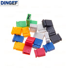 100PCS/lot 2.54mm Jumper Cap Short Circuit Block Connector Hat Closed Open Long Handle for Pin Header Male Female PCB