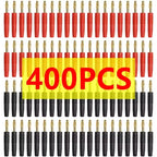 20/80/400Pcs 2mm Red Black Banana Male Plugs Banana Plug Connector Audio Speaker Wire Cable Connectors
